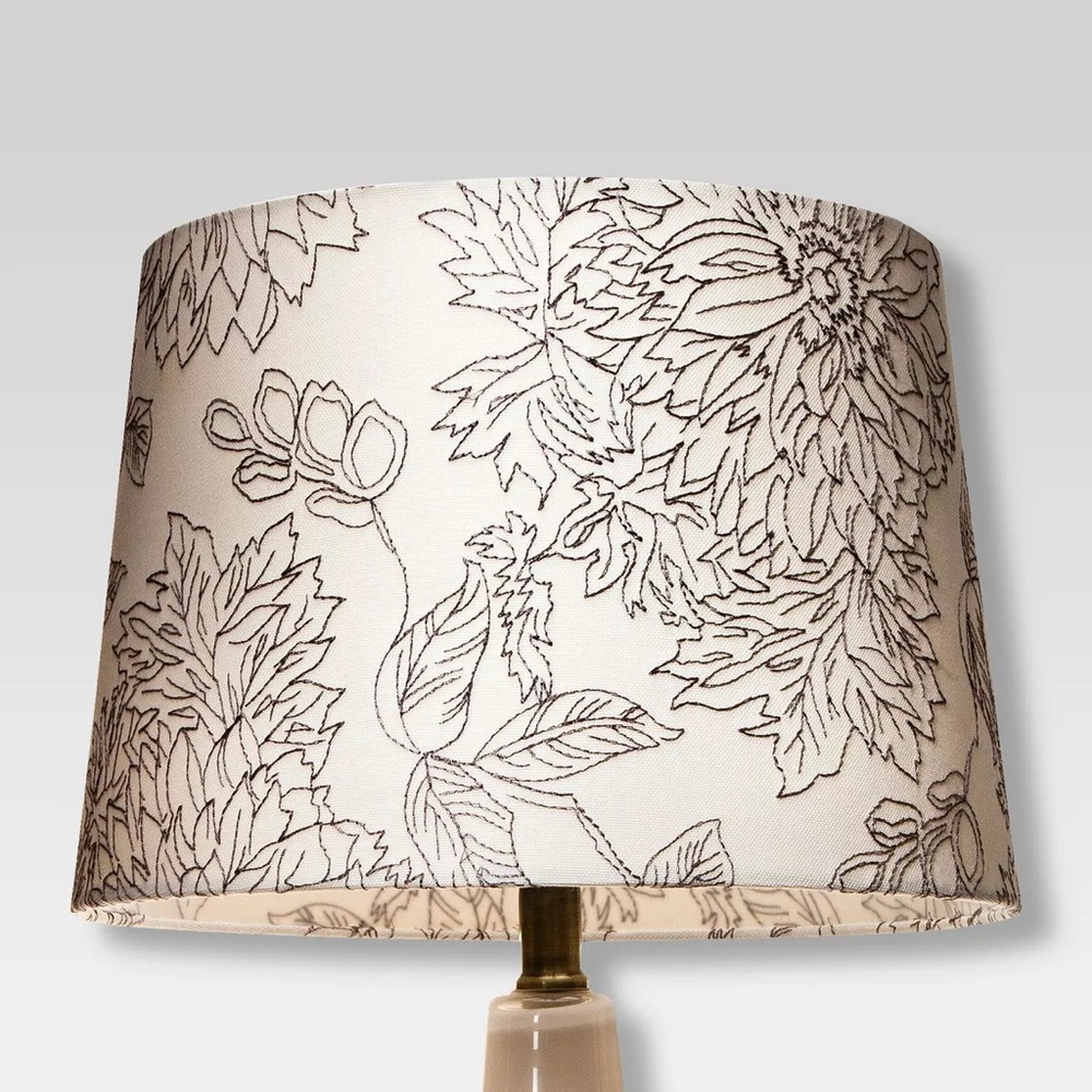Target Toile Black & White Floral Lampshade